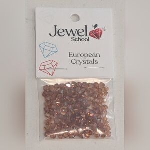 4 Packs Of Jewel School European Crystals, 4mm, 144 Per PKG. NEW